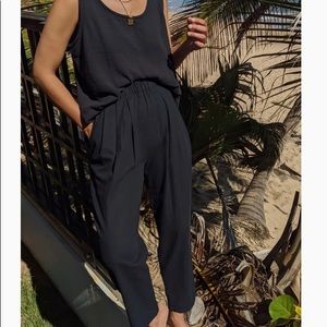 Host Pick 🎉 Na Nin Lena Black Raw Silk Pant Trouser